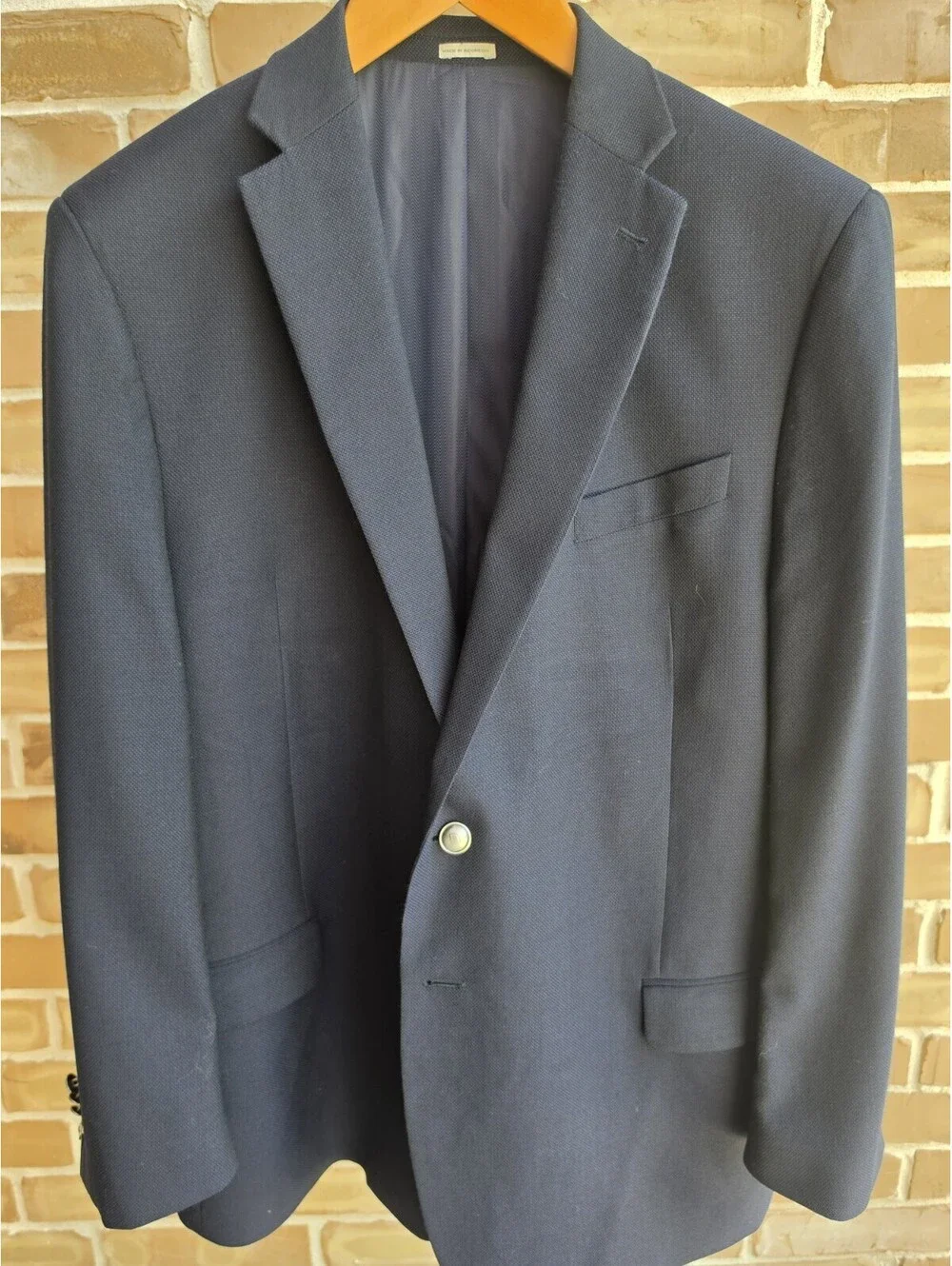 Joseph Abboud Heritage 46R Blazer REDA Super 110s Wool Navy Blue Sport Coat